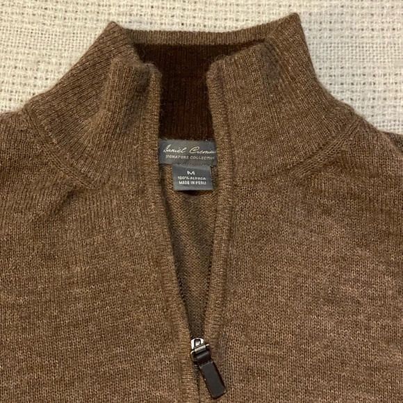 Brown alpaca quarter zip - Picture 3 of 6